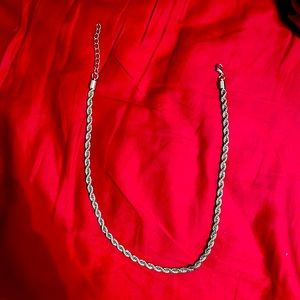 Silver Plated Chunky Rope Chain